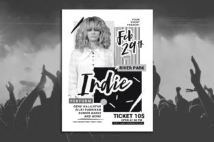 Abstract Indie Music Flyer: A Creative Asset for Modern Design Workflows