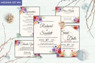 Wedding Invitation Set 10 Floral Style: A Versatile Digital Stationery Solution